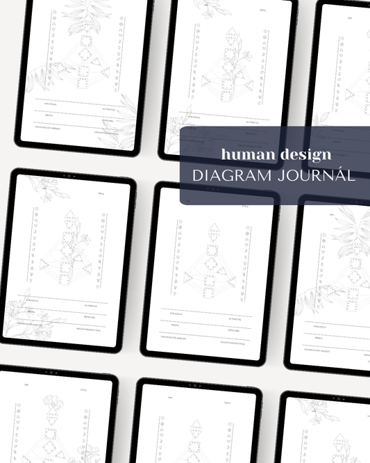 human design DIAGRAM JOURNÁL - letölthető színező ebook