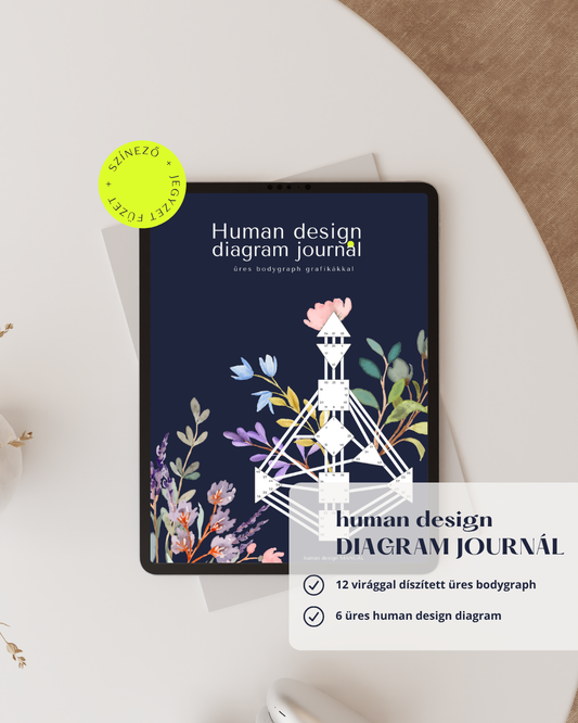 human design DIAGRAM JOURNÁL - letölthető színező ebook