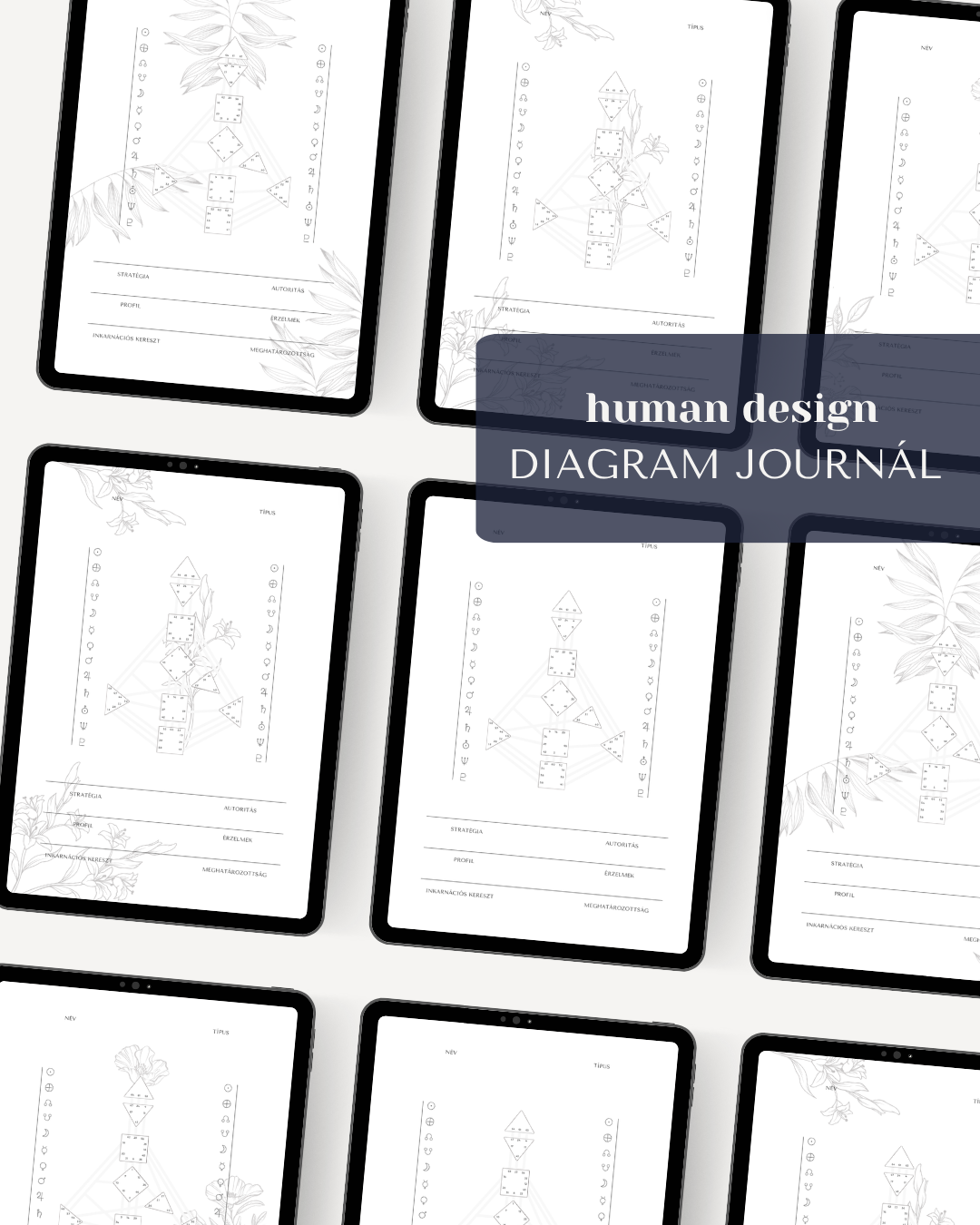 human design DIAGRAM JOURNÁL - letölthető színező ebook