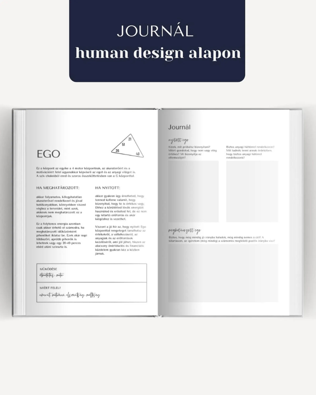 JOURNÁL human design alapon
