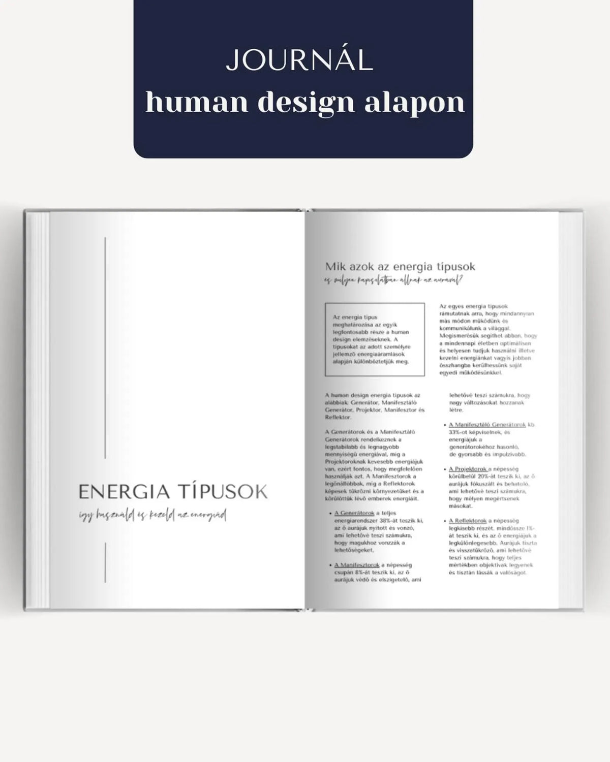 JOURNÁL human design alapon