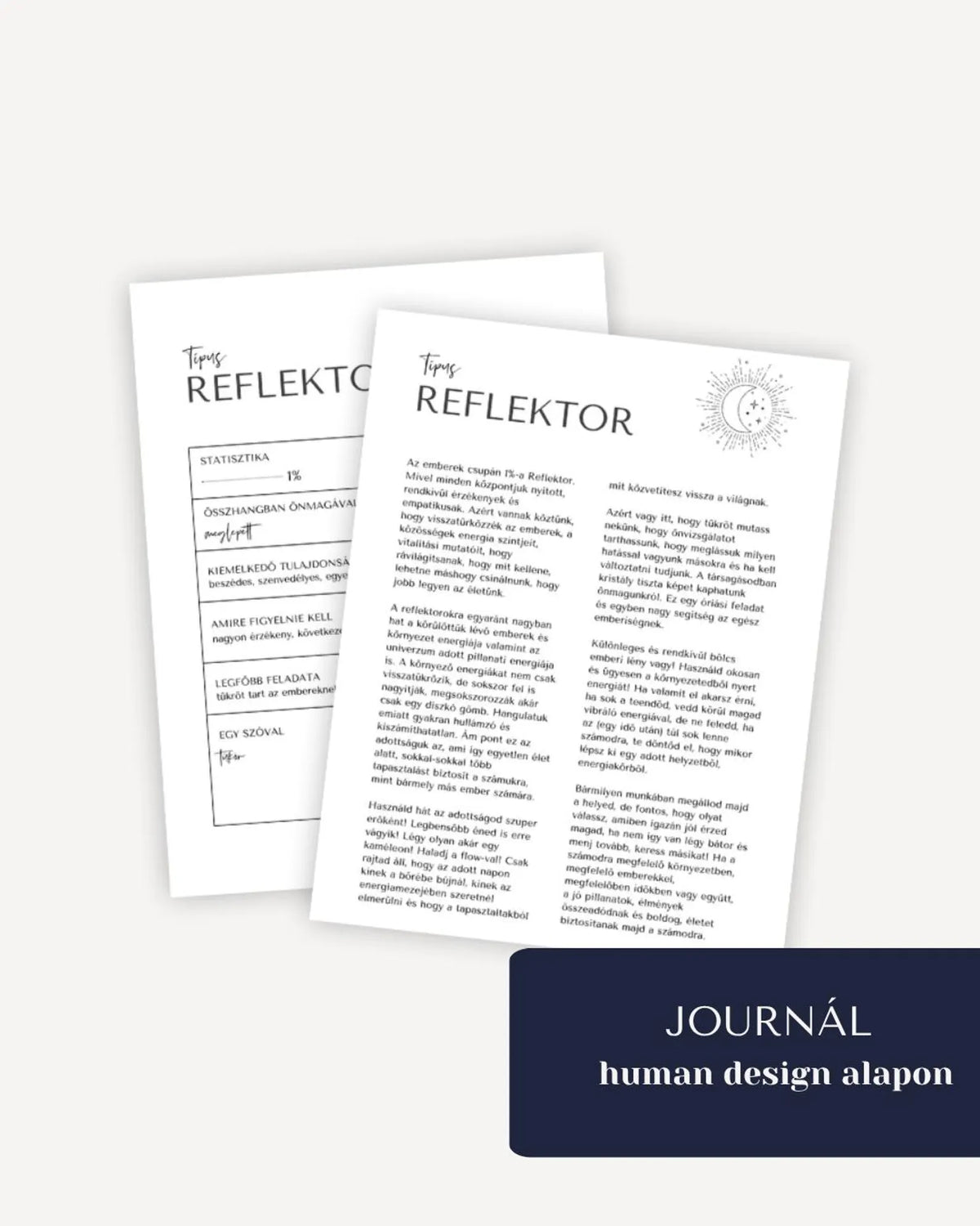 JOURNÁL human design alapon - letölthető ebook