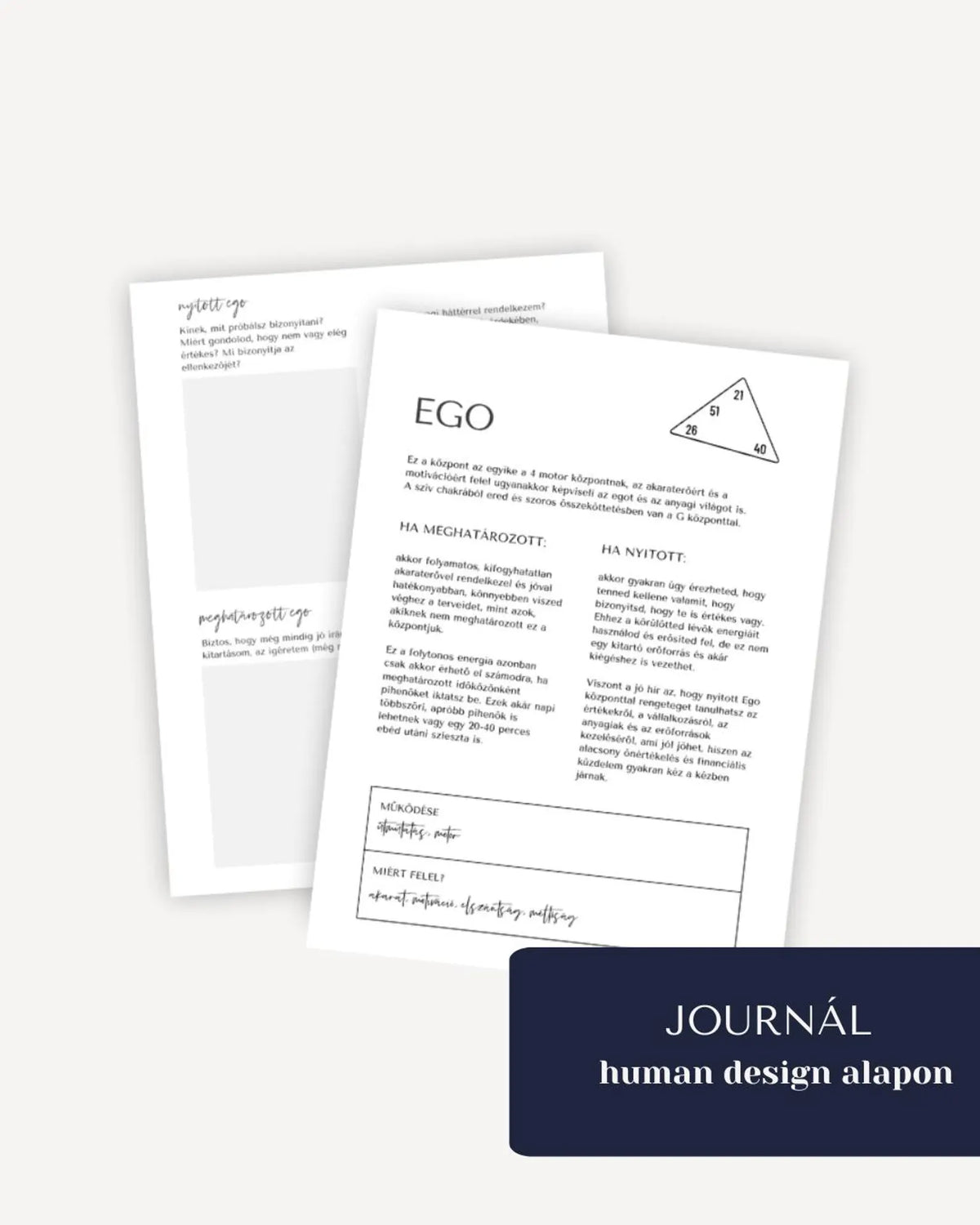 JOURNÁL human design alapon - letölthető ebook